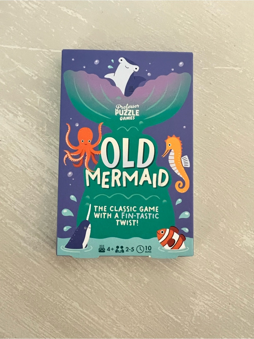 New Professor Puzzle Old Mermaid Card Game Sea Creatures Kids Family Game